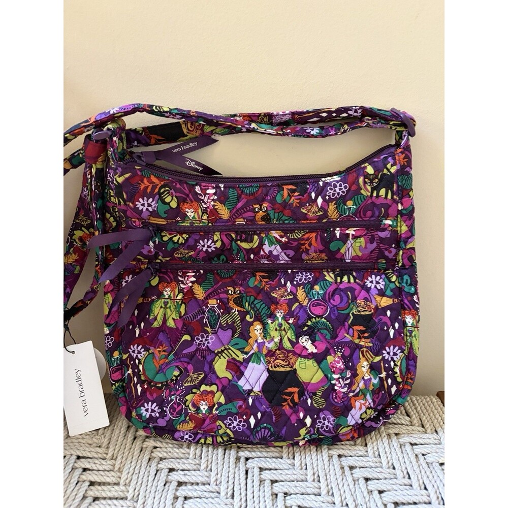 Vera Bradley Disney Hocus Pocus Sanderson Sisters Triple Zip Crossbody Bag NWT